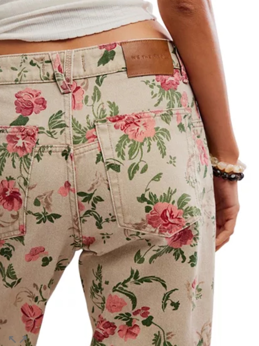 We The Free Deep Trance Mid Rise Printed Jeans Wallpaper Size 27 NWT Free People - Picture 4 of 11